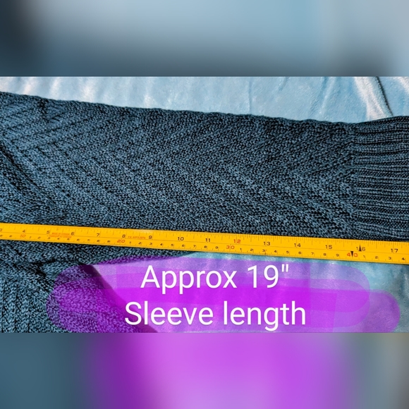 Warehouse One, BNWOT, dark teal/emerald green size LG, knitted style sweater - Picture 12 of 14